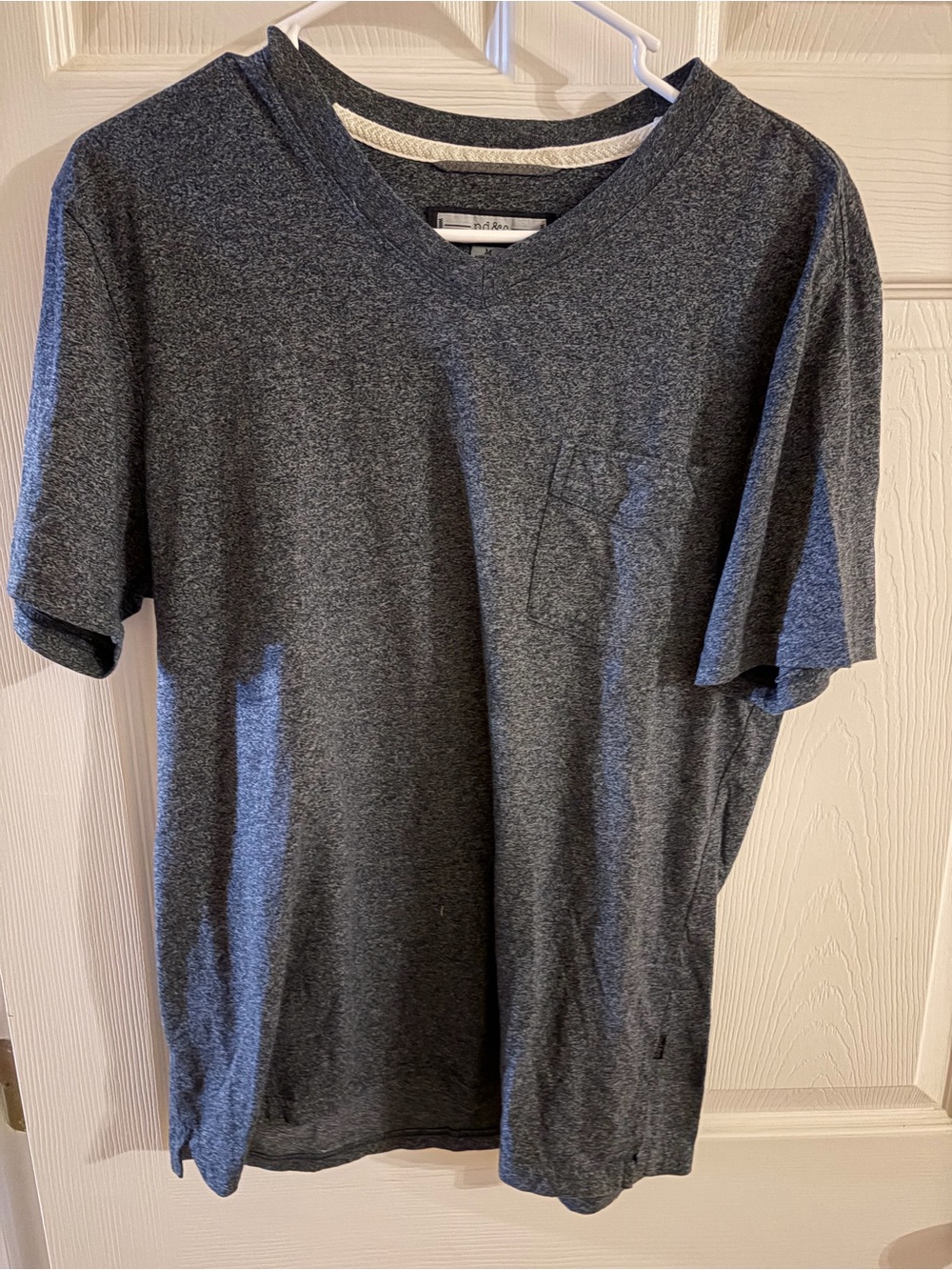 PD&C Men's Dark Heather navy V-Neck Pocket Tee
